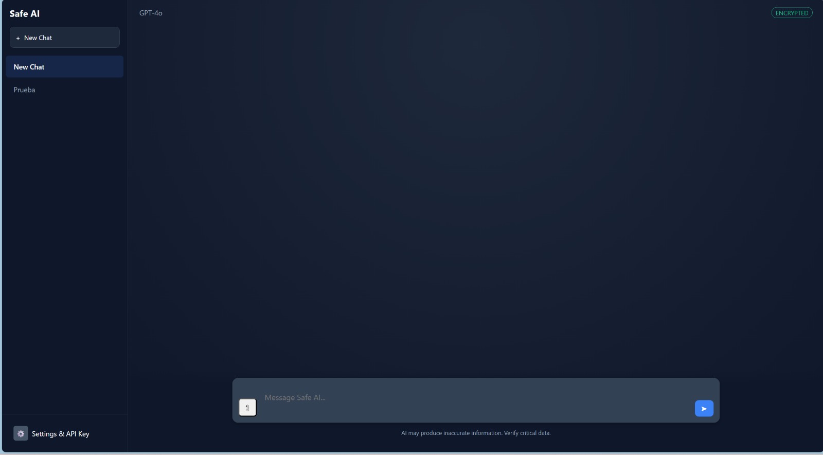 Dashboard SafeAI Enterprise